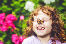 child with butterfly